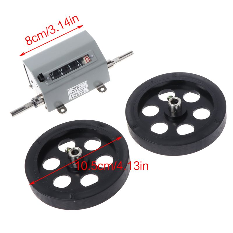Z96-F Mechanical Length Distance Meter Counter Double Rolling Wheel 0-9999.9m GXMA