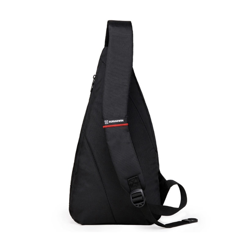 Suissewin Crossbody Shoulder Bag Male Sling Bag For Men Multipurpose Daypack For Men Black Handbags On Chest Bags SNE1613