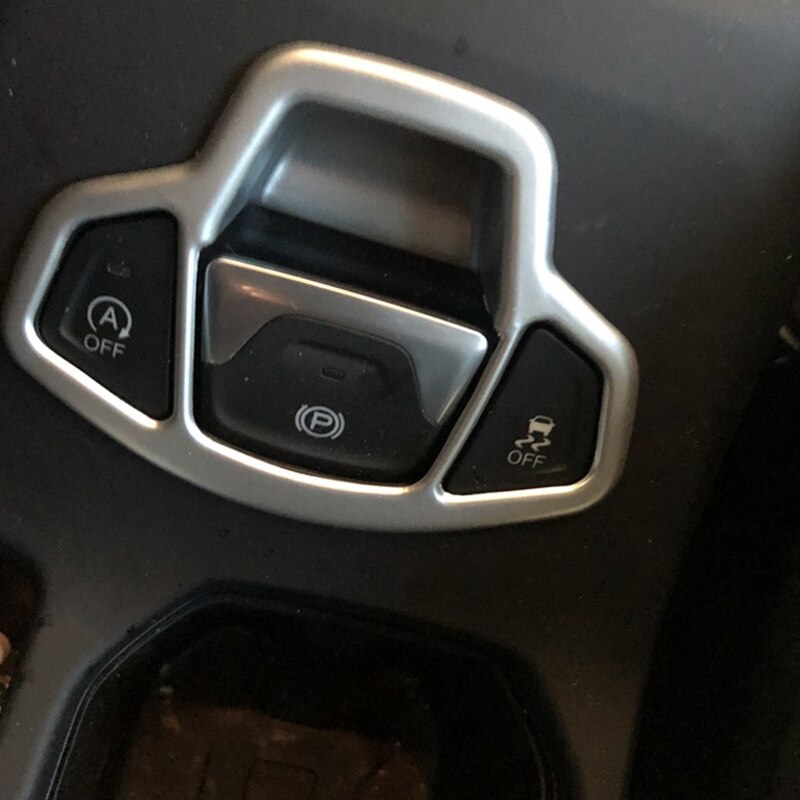for Jeep Renegade Chrome Hand Brake Handbrake Button Center Central Console Cover Trim Molding