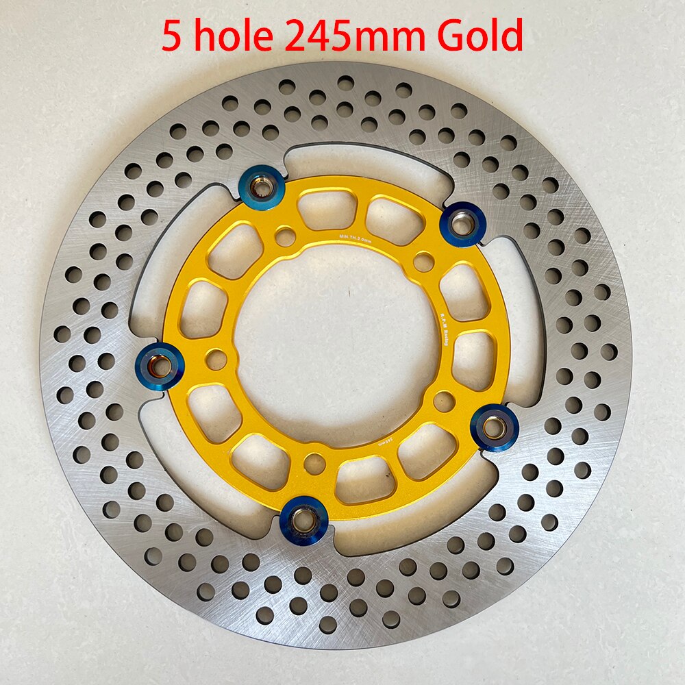Universal Aluminum alloy Floating discs motorcycle brake disc Outside diameter 200mm/220mm/245mm/260mm Rapid cooling brake pads: Gold 245mm