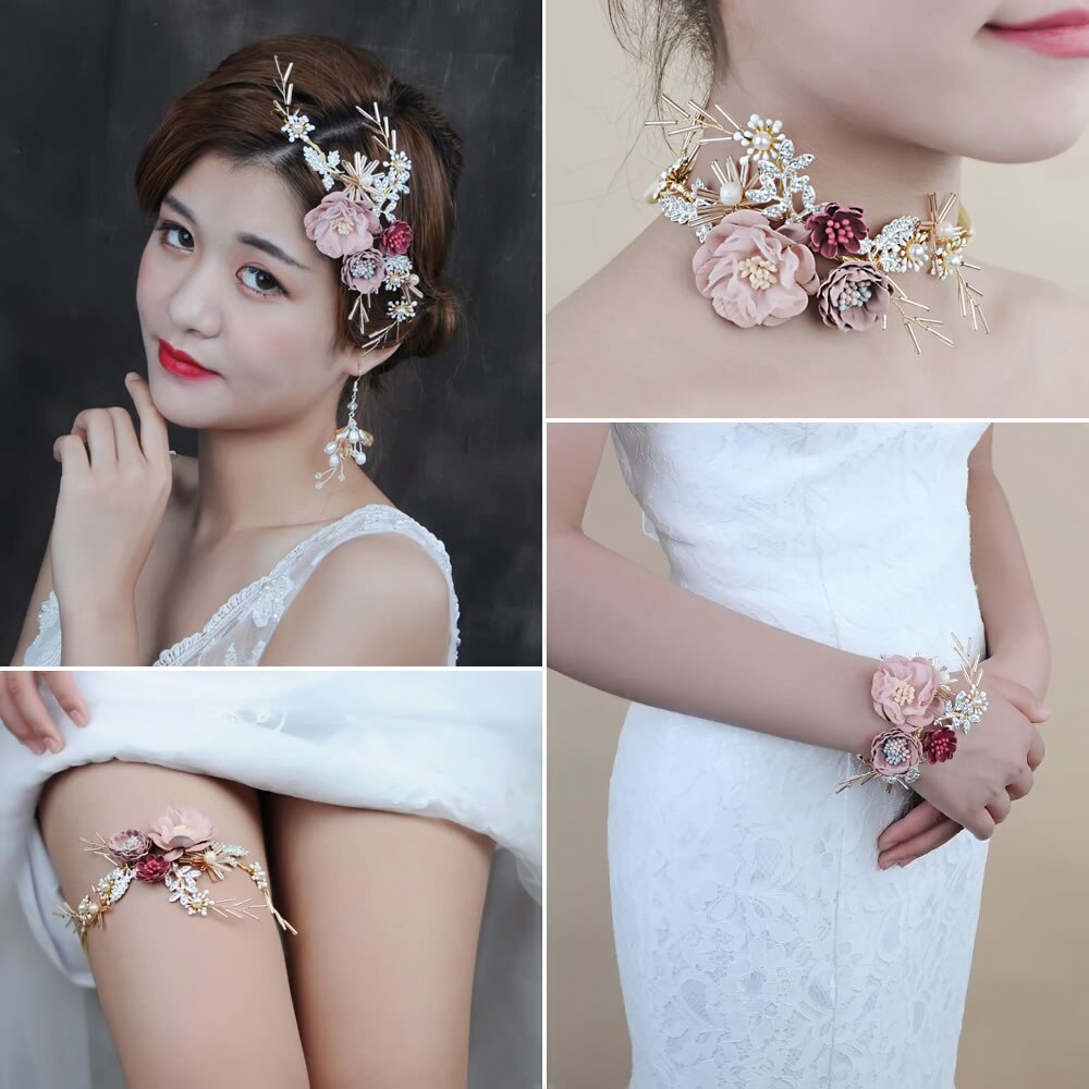 wedding hair accessories bridal hair flower hair piece Bridesmaid hair comb pearl hair clip Silver rhinestones hair jewelry