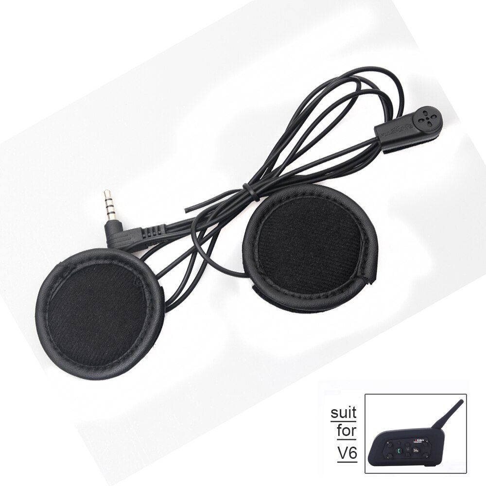 Fodsports-Intercomunicador V6 para casco de motocicleta, accesorios, micrófono suave, auricular, Intercomunicador para Moto Auriculares inalámbricos con Bluetooth