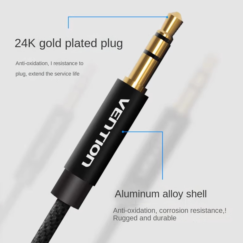 Male To Male 3.5mm Jack Audio Cable Audio Line Aux 3.5mm To 3.5mm Jack Converter Converter Braided Headphone Adapter Cable