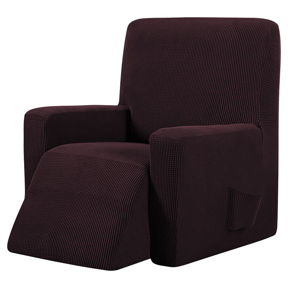 Elastische relaxfauteuil stretch bankhoes stretch decoratie bankhoes voor woonkamer bankhoes thuis wasbare elektrische fauteuilhoezen #9: Donkere koffie