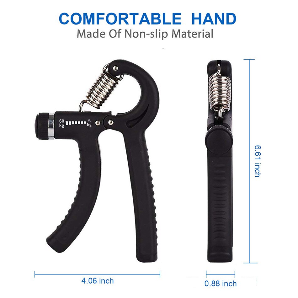 REXCHI 5-60Kg Gym Fitness Hand Grip Mannen Verstelbare Vinger Zware Exerciser Sterkte Spier Herstel Zware Hand Grijper trainer