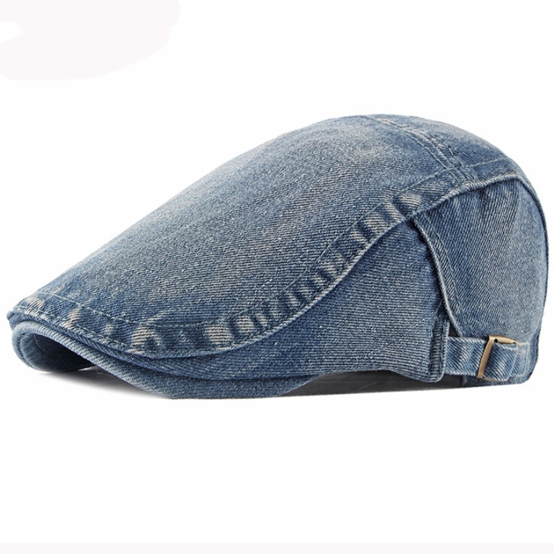 HT3301 Baretten Lente Herfst Mannen Vrouwen Cap Hoed Retro Denim Baret Cap Kunstenaar Schilder Baret Hoed Verstelbare Ivy Newsboy Flat cap Mannen