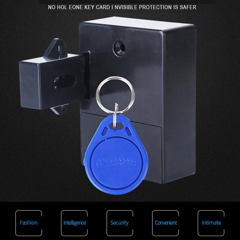 Invisible RFID Free Opening ligent Sensor Cabinet Lock Locker Wardrobe Shoe Cabinet Drawer Door Lock Electronic Dark Lock(B