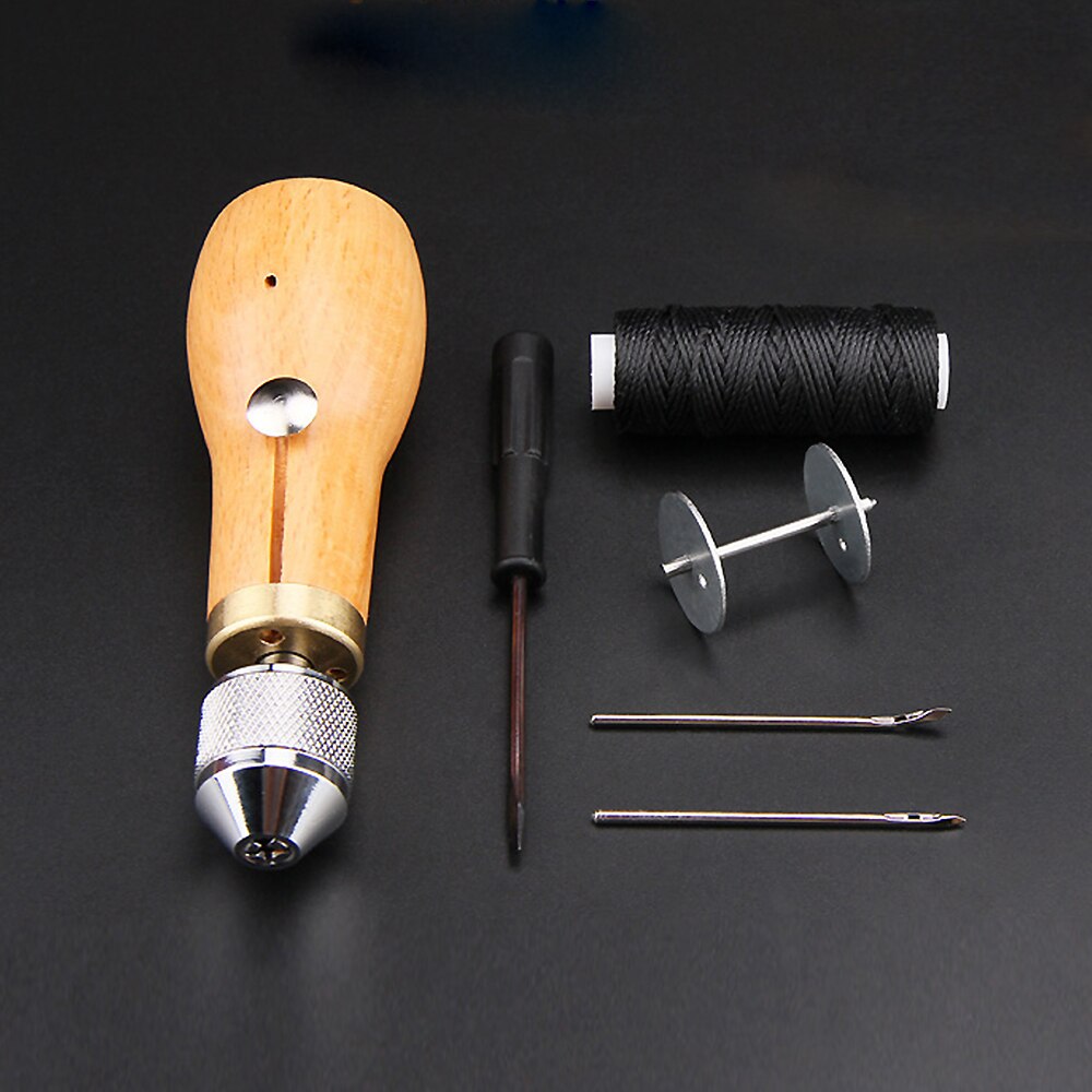 Diy Speedy Stitcher Naaien Priem Tool Kit Leer Zeil Gewaxt Draad Lederen Zeil Canvas Heavy Reparatie Lederen Naaien Tool