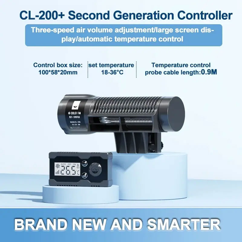 Aquarium Koelventilator Automatische Aquarium Temperatuurregelaar Digitale Display Intelligente Fan Aquarium Koeler Apparatuur 12V: Default Title