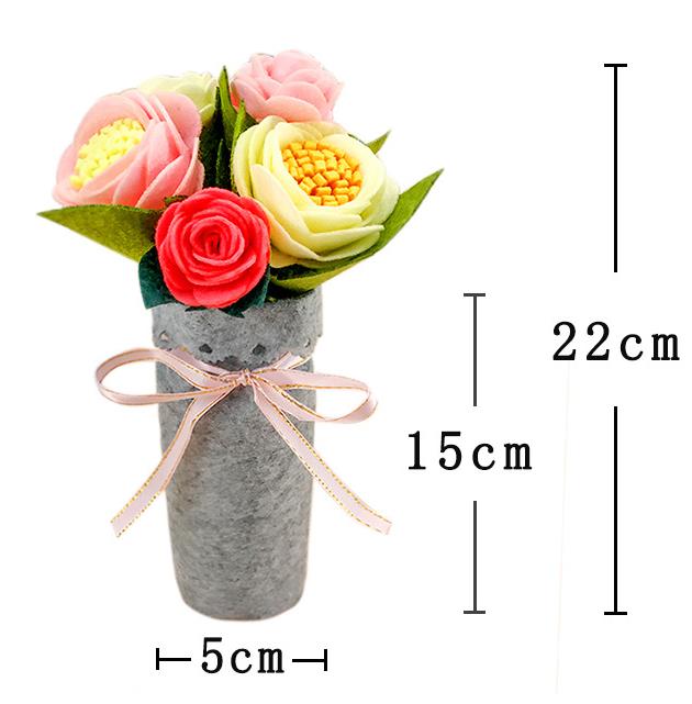 Forskjellig type filt stoff filt blomster dekorasjon gratis skjæringe diy materiale pakke håndlaget klut blomst til: 4