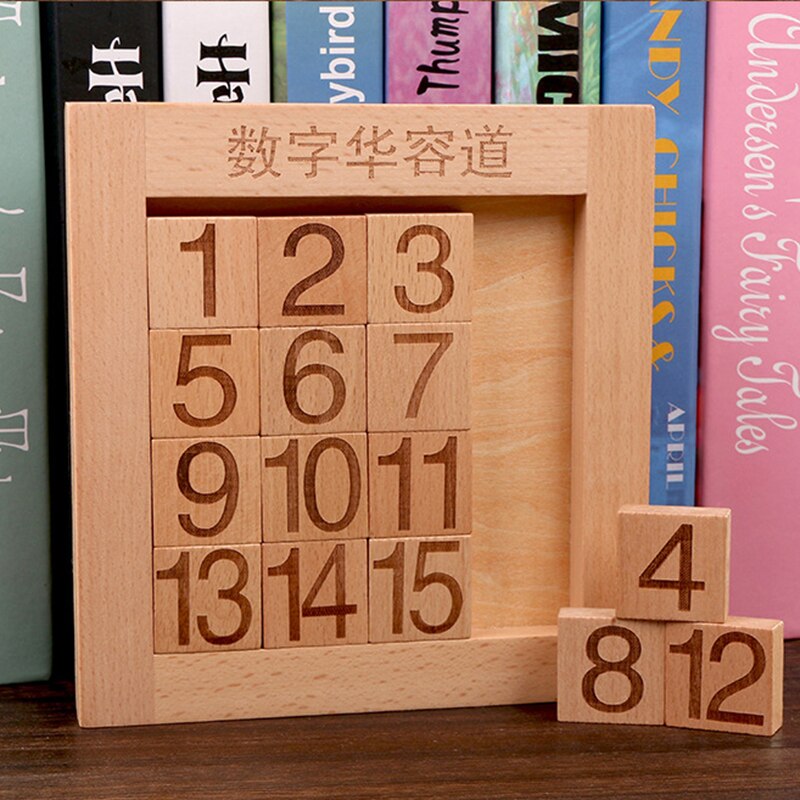 Klassieke Digitale Puzzel Houten Puzzel Spel Toy Chinese Traditionele Drie Koninkrijk Huarong Dao Manier Klotski Sliding Puzzel Speelgoed