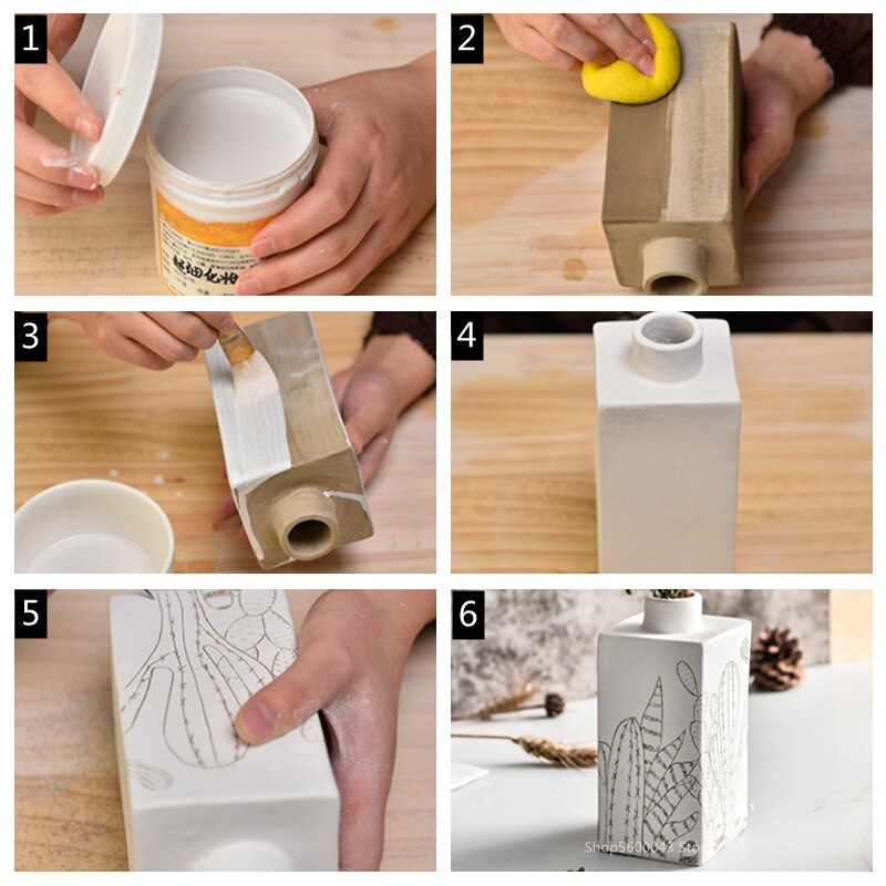 Ceramic Glaze White Matt Glaze Used To Cover Rough Ceramic Blanks Underglaze Painted Ceramics Colored White Base Glaze