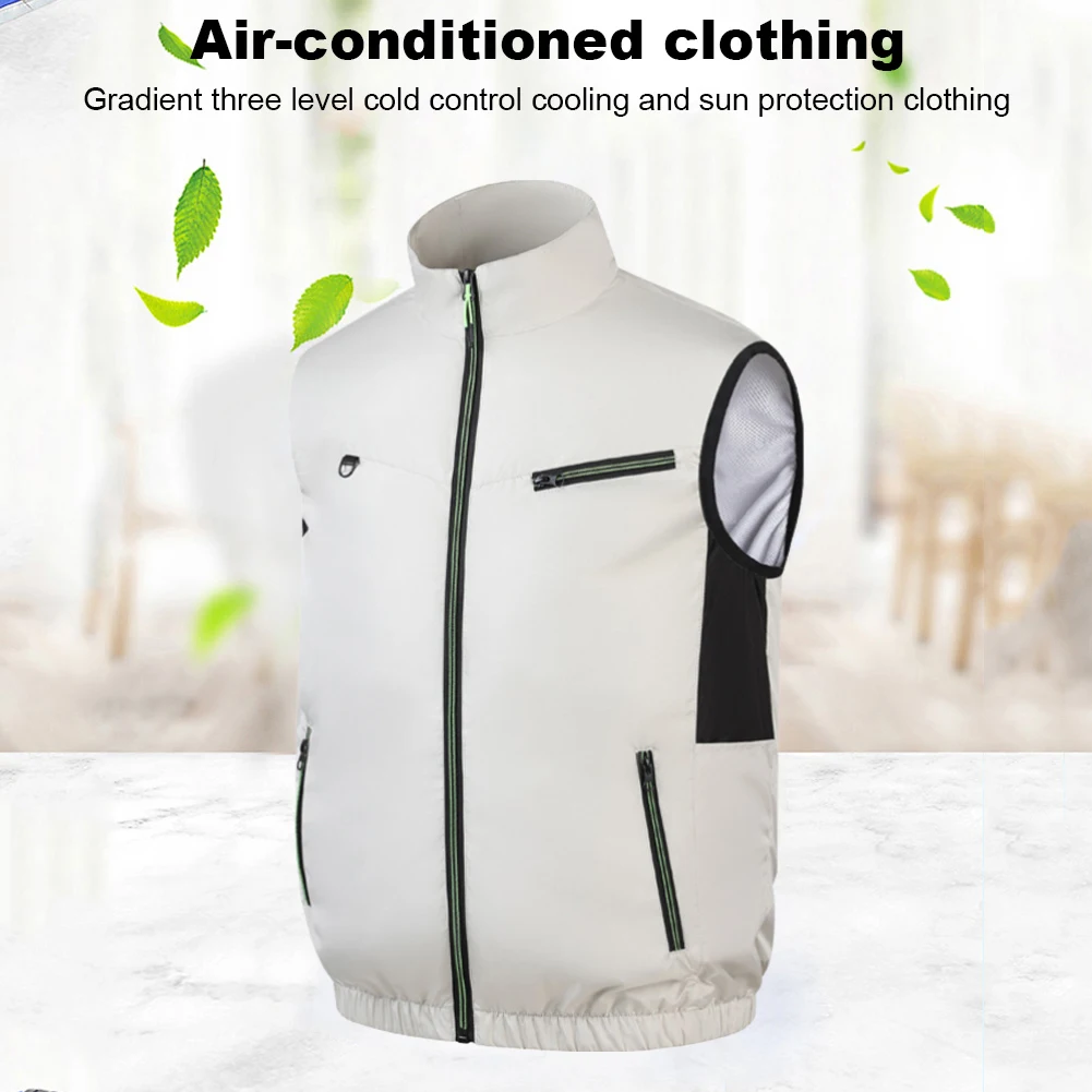 Koelvest Draagbare Koelventilator Vest Hittebestendige Airconditioning Kleding Koeling Voor Werknemers Zomer Kamperen Viskoeling