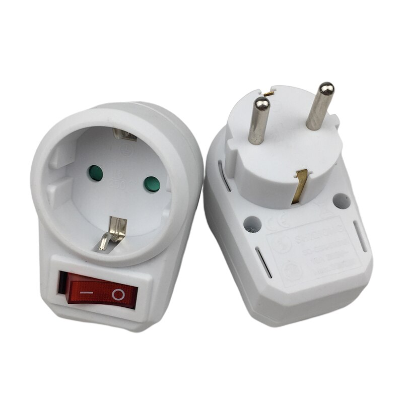 Socket Europese Duitse Standaard Drie Uitbreiding Socket Met Switch Eu Plug Dubbele Socket Conversie Plug Converter