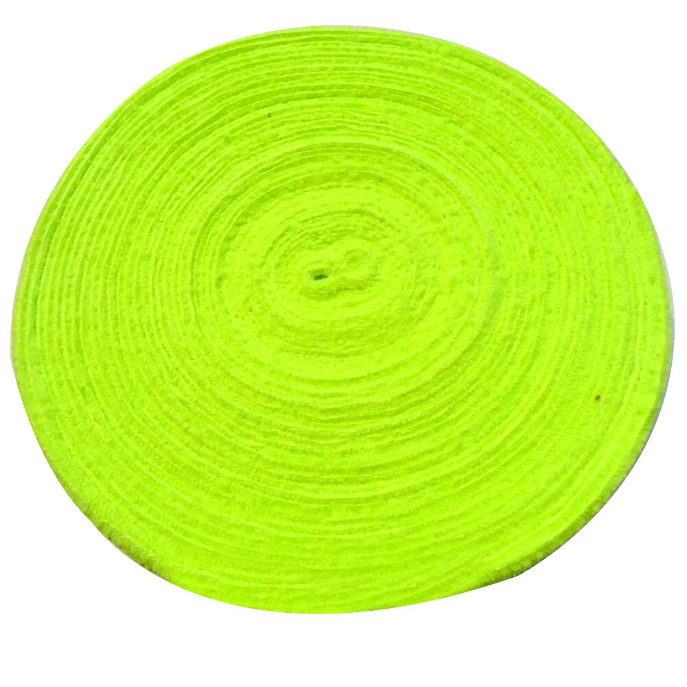 Badminton tennisketcher håndtag greb absorberer sved anti-slip indpakning håndklæde bånd chic: Fluorescerende grøn