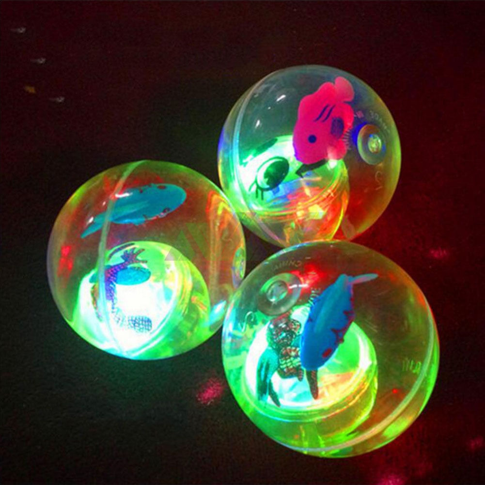 5.5 cm Knipperende Lichtgevende Bal Rubber Stuiterende Bal Speelgoed Licht LED Anti Stress Leuk Speelgoed Voor Kinderen Willekeurige Kleur