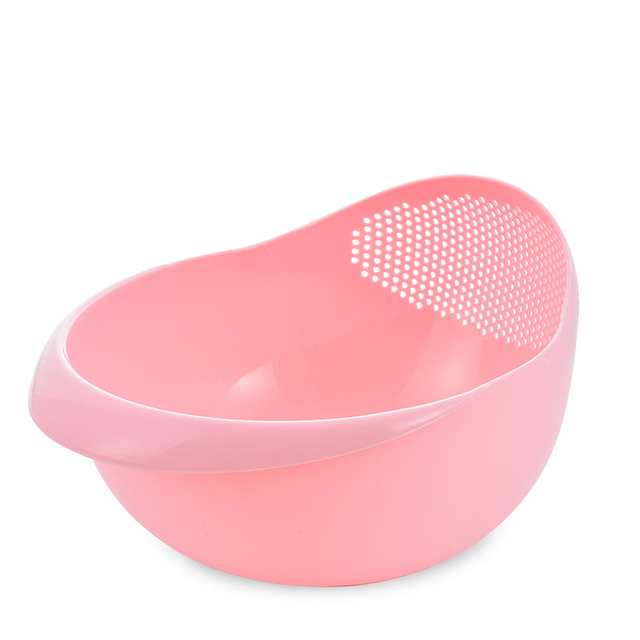 Colador de arroz de plástico, escurridor de cocina, tazón de arroz, colador de lavado de frutas y verduras, escurridor de fregadero, herramientas de cocina, 1 ud.: Borgoña