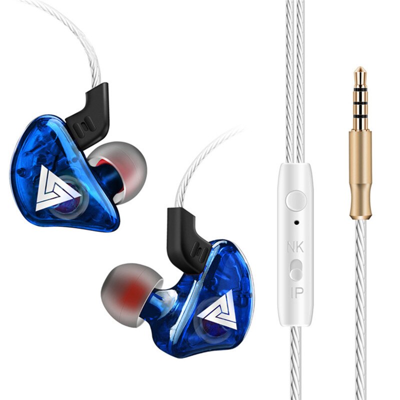 Oortelefoon Qkz CK5 In Ear Hoofdtelefoon Stereo Sport Sport Hoofdtelefoon Muziek Noise Noise Cancellation: Blauw