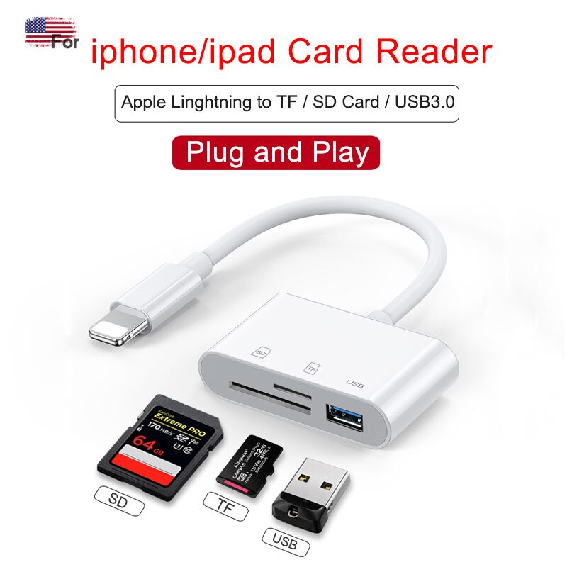 Lightning-hub zum sd-kartenleser micro sd otg smart-kamera-kartenleser usb 3.0- ladeschnittstelle multi-memory für multimemory-stick