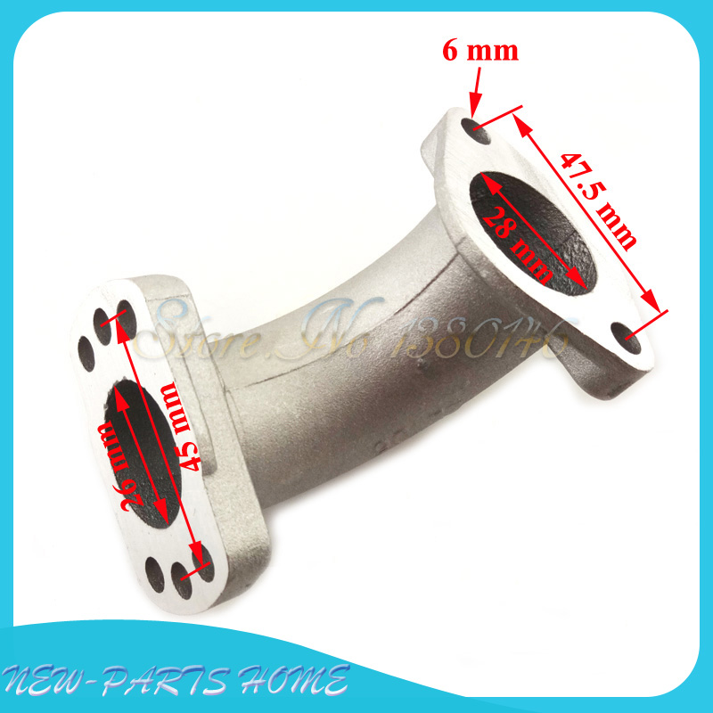 Manifold Intake Pipe For 150cc 155cc 160cc Zongshen Engine Pit Dirt Bike YX GPX XR KLX TTR SSR Thumpstar Atv Quads