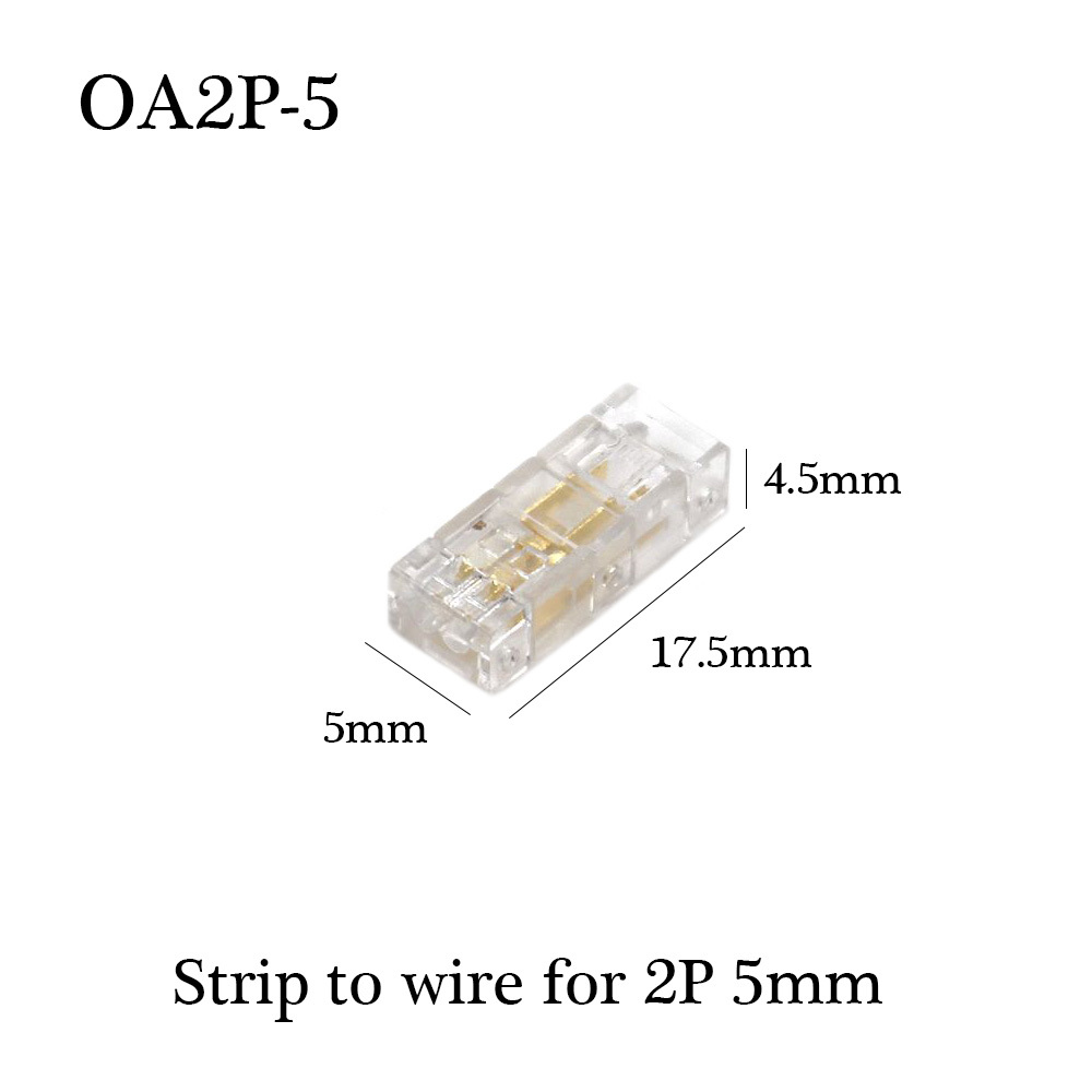 COB Strip to Wire LED Connectors 5 8 10mm Connection Solderless Extension For CCT FCOB RGB LED Strip Lights 2 3 4 Pin Connector: army green / Under 5Pcs