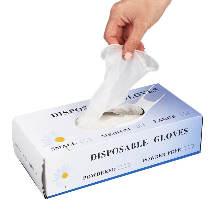 Vinyl Examination Gloves (Medium, 70-Count) Latex Free Rubber Disposable, Ultra-Strong, Clear Fluid, Blood, Exam, Healthcare, Fo