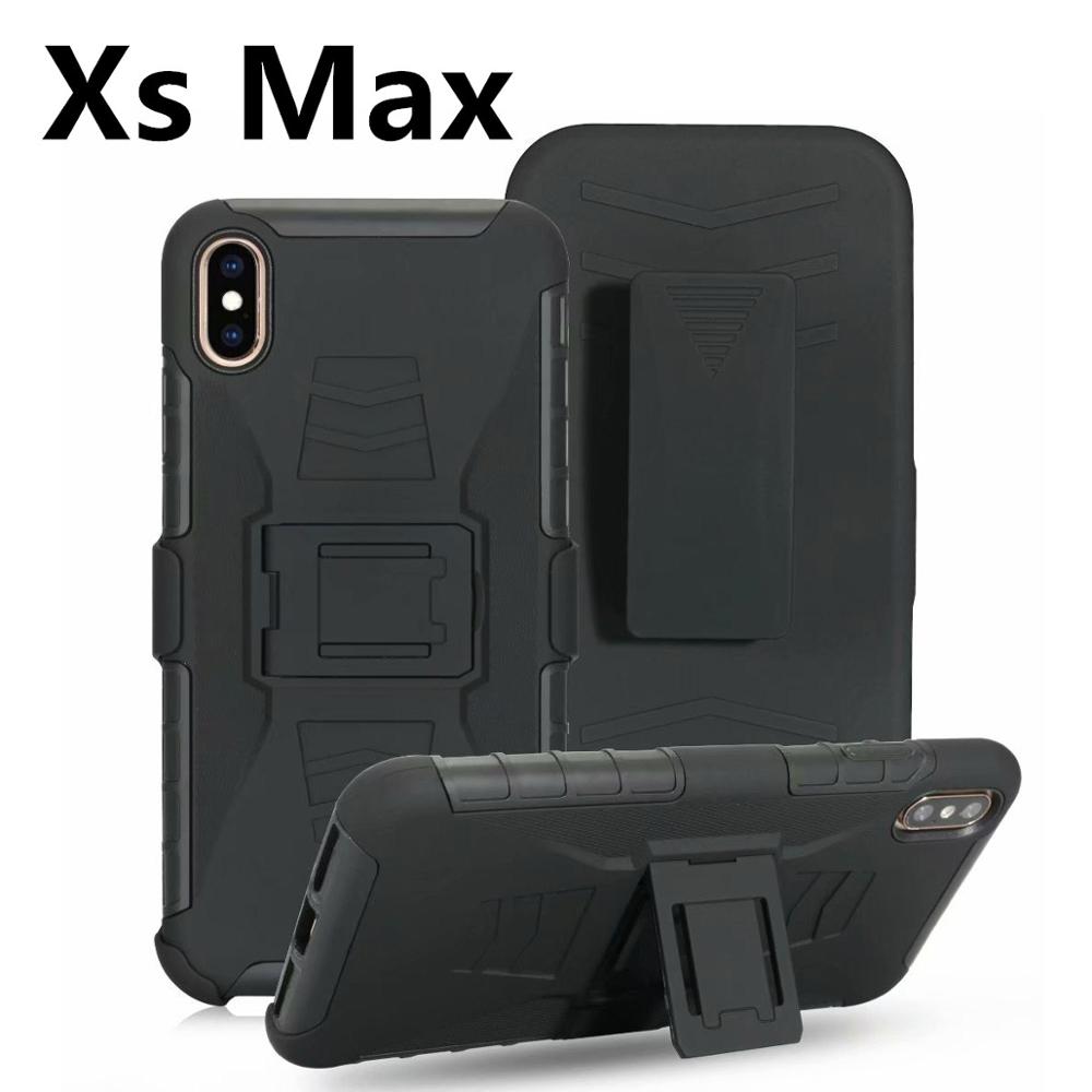 Für iphone 11pro XS Max Luxus Rüstung Stoßfest Holster Silikon Harte Fall Für iphone 8 7 6s Plus 5s handy Shell Abdeckung Taschen: For iphone XS Max