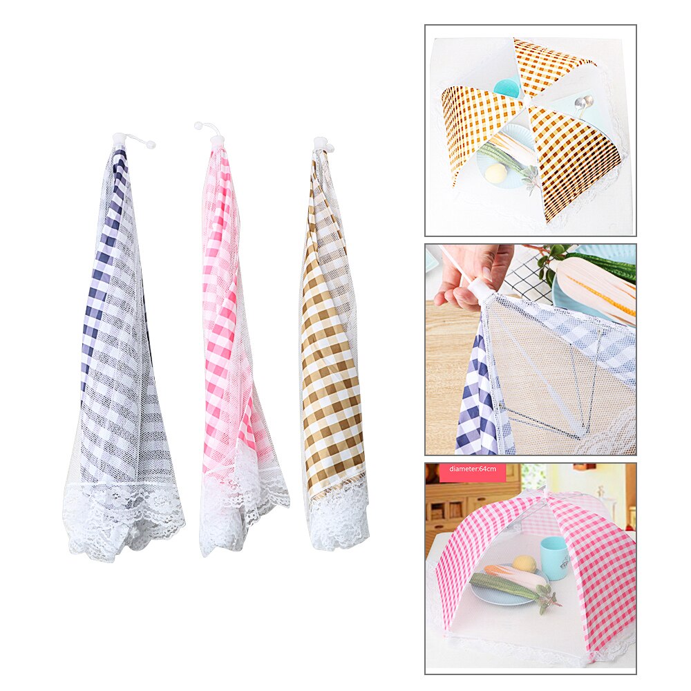 Mosquitera antimoscas plegable para cocina, tapas para comida, Estilo paraguas, accesorios de cocina