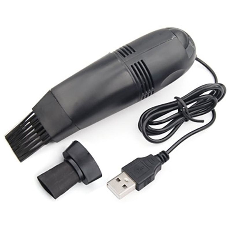 Desk Set Mini USB Computer Cleaner Keyboard Vacuum Cleaner With Flat Tip Brush Office Desktop Organizer