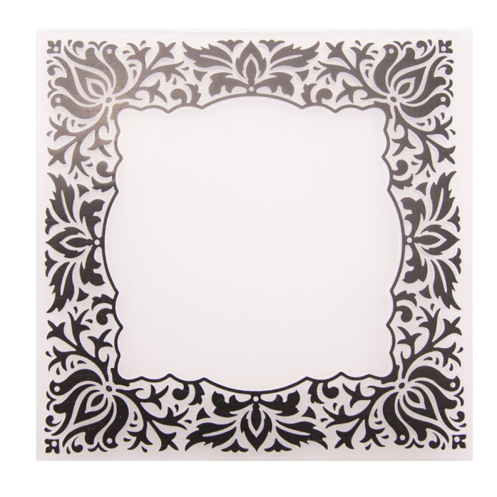 Square Frame Plastic Embossing Folders for DIY Scrapbooking Paper Craft/Card Making Birthday Background Supplies