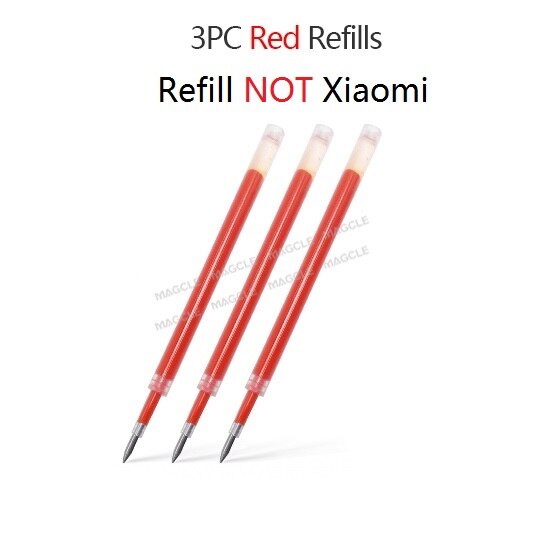 Original Xiaomi Mi Gel Pen 0.5MM Bullet Pens Writing Smooth and Light Grip with Blue Black Red Refill for School Office: Tangerine