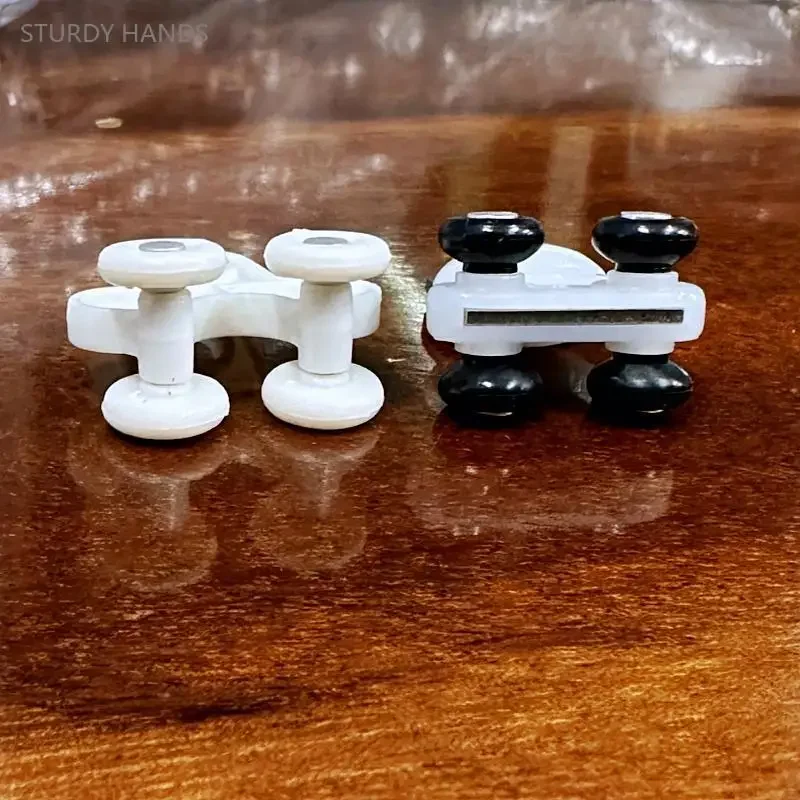 Polia de plástico nano silenciosa para cortina, 80 peças, antiquado, quatro rodas, gancho de roda, acessórios de decoração de janela