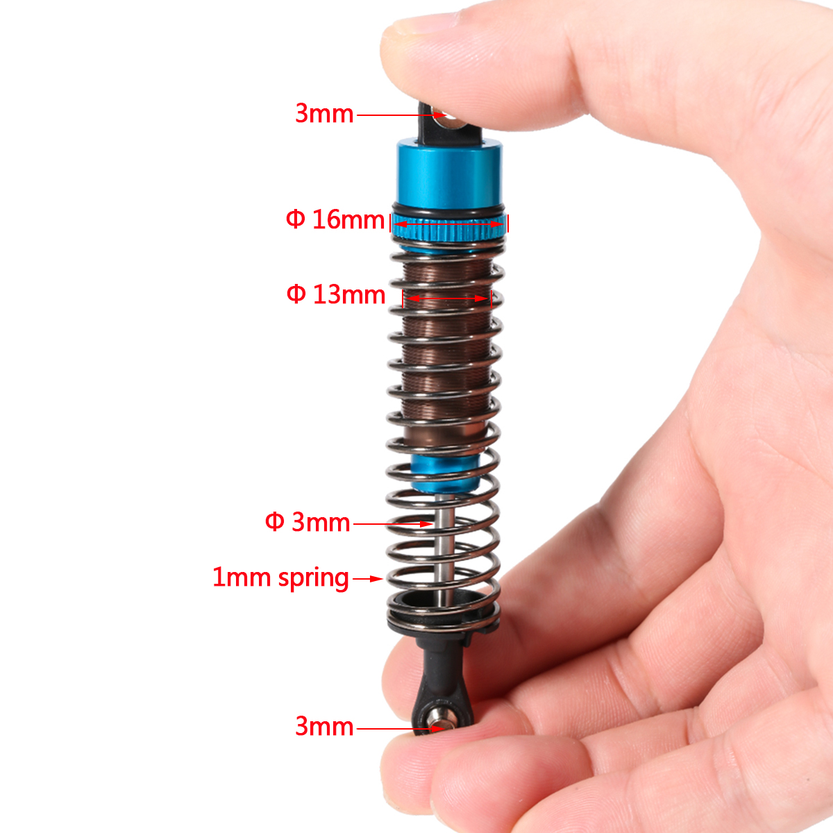 Amortiguador lleno de aceite roscado de 52-120mm para 1/10 RC Truggy Buggy en coches de derrape de turismo por carretera LC Racing Absima piezas de mejora