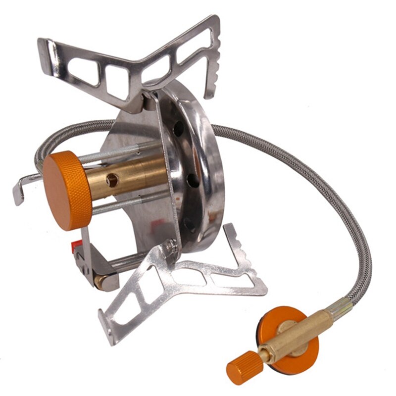 Outdoor Double Ring Gas Stove Camping Gas Burner Folding Electronic Stove Hiking Portable Foldable Split Stoves