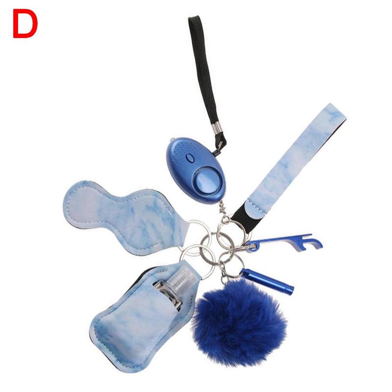 Women's Security Alarm Set 130db Alarm Volume Wolf Alarm To With The Pull Activate Hazard Guard Set Needle Flashlight L9A3