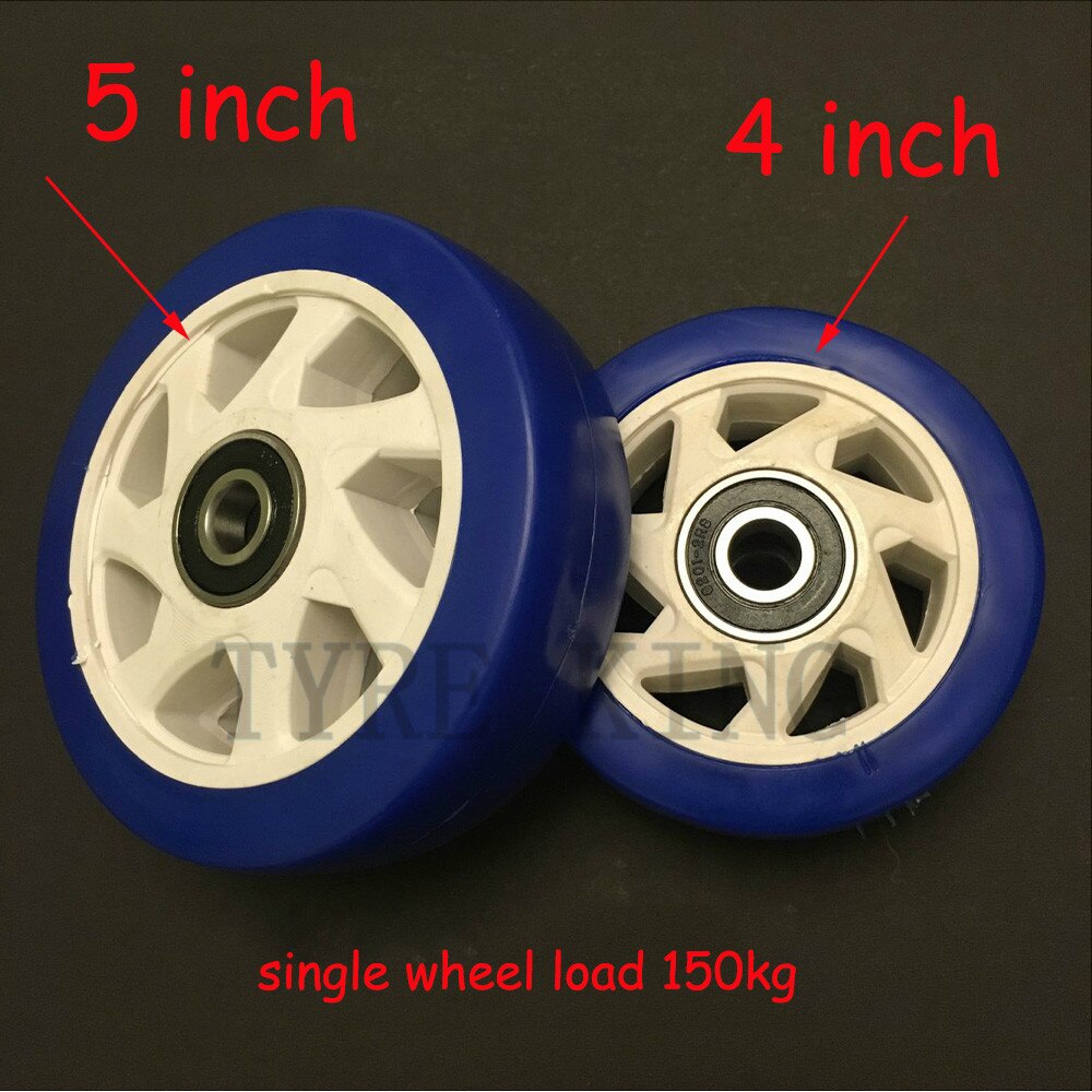 5 Inch or 4 Inch Silent Wheel 5&quot; Single Wheel Plastic Flat Wheel 5 &quot;rubber Wheel 125 * 38 or 100*38 Caster Luggage Car Wheel