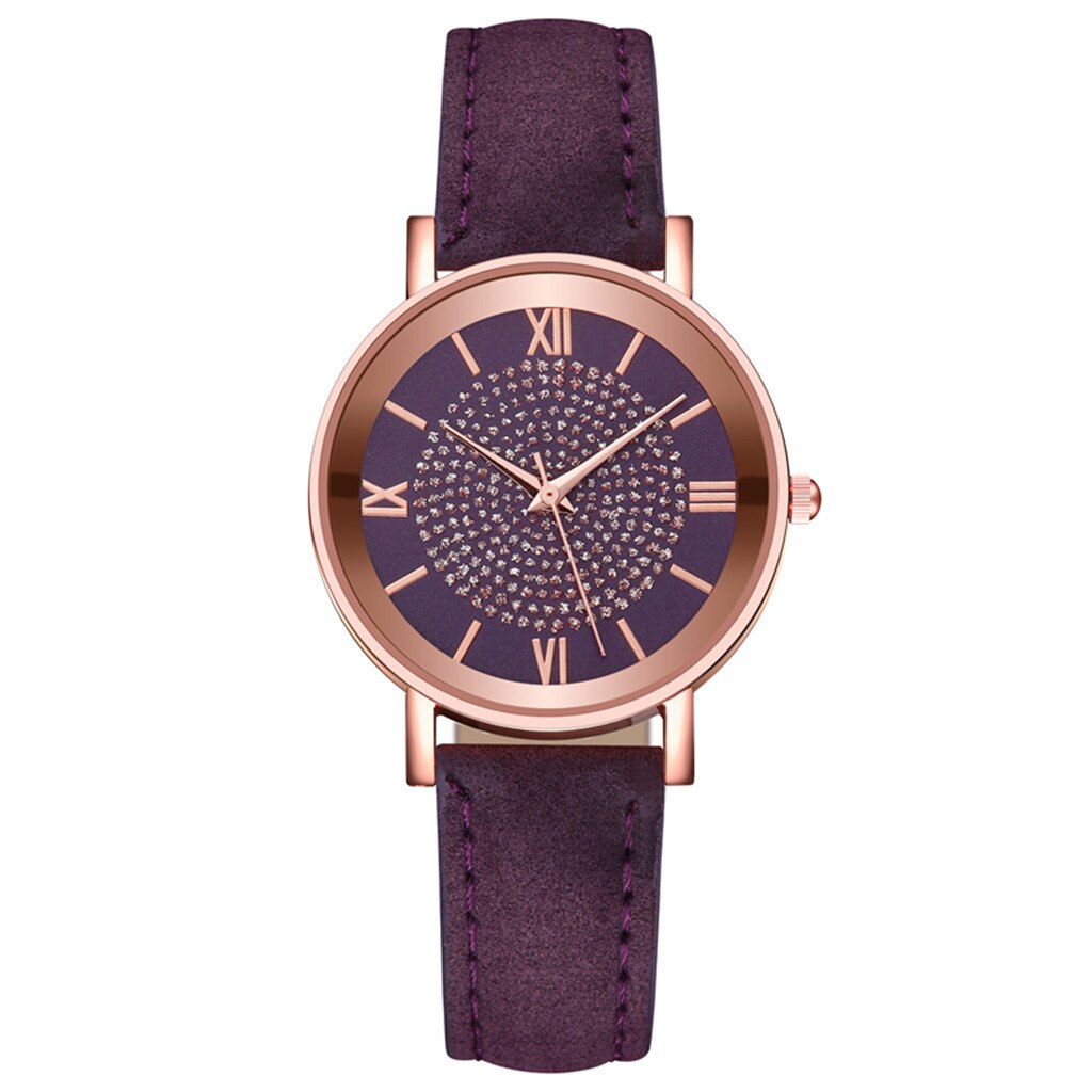 Luxe Horloges Quartz Horloge Roestvrij Staal Wijzerplaat Casual Bracele Horloge Quartz Horloges Vrouwen Casual Bracele Horloge: Purple 