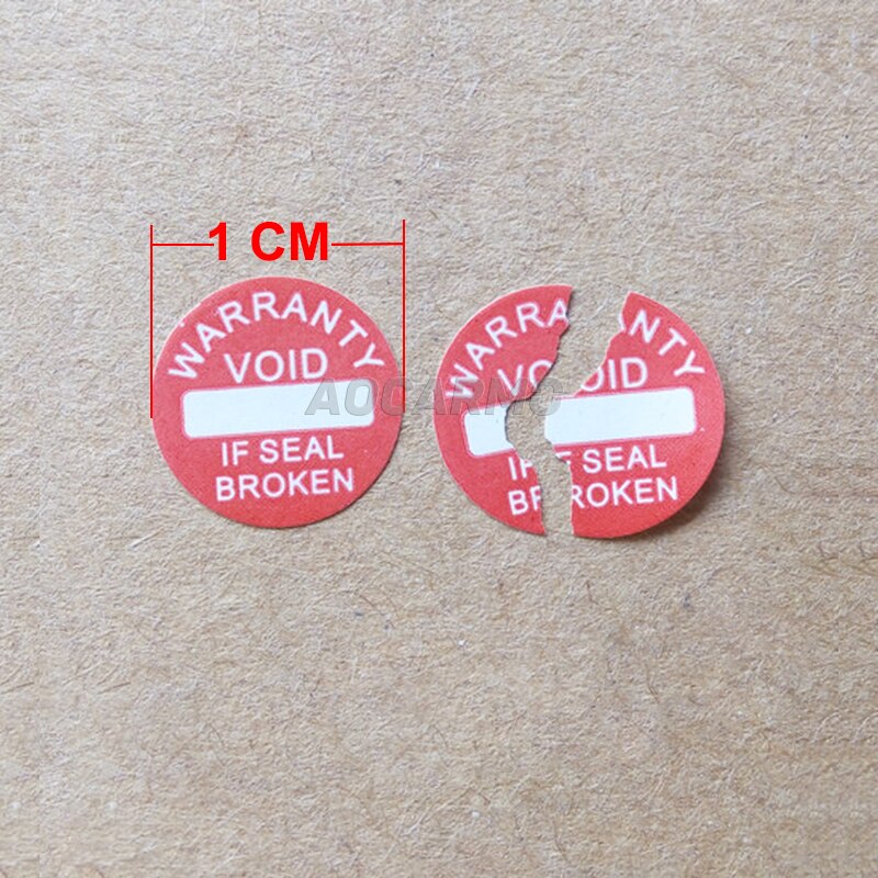 Aocarmo 100pcs/lot 1CM 10mm Damage Label Warranty Void Seal Easy Broken Fragile Sticker Adhesive For Cellphone Laptop Repair