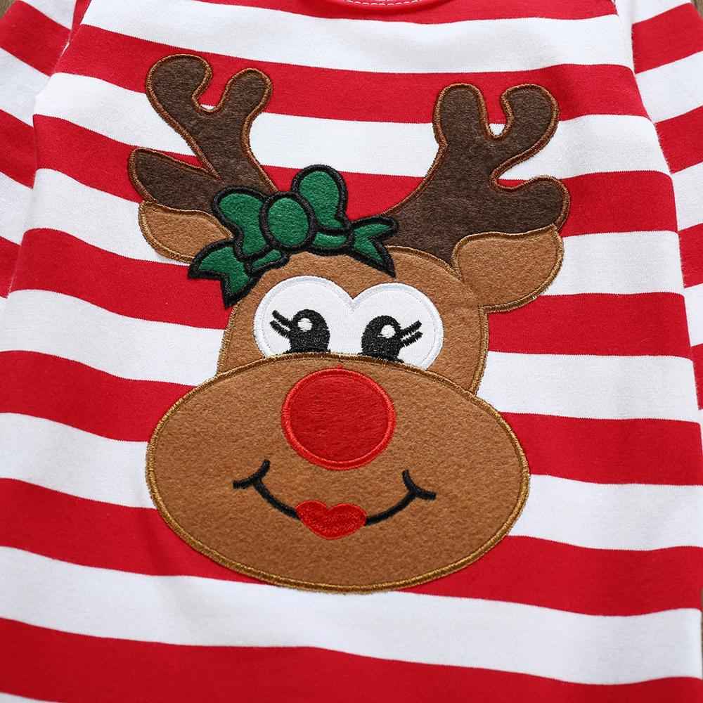 Born Baby Clothes Christmas Baby Boys Girls Infant Striped Christmas Deer Romper Jumpsuit Outfits Clothing babys costume 20
