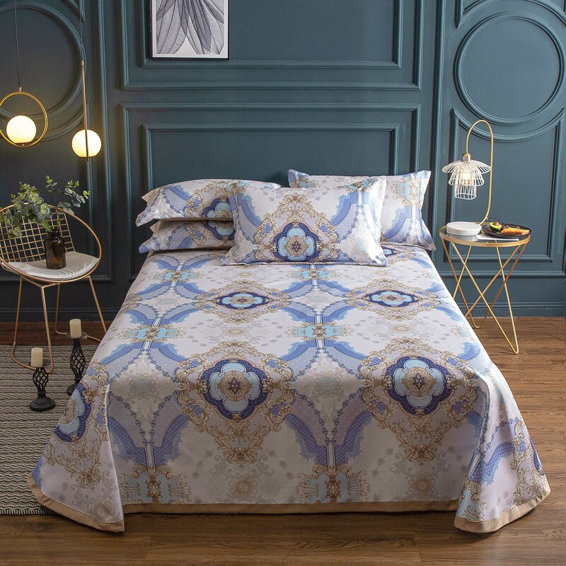Zomer Mat Opvouwbare Mat Cover Zomer Super Comfortabele Luxe Gedrukt Slaap Matras Cover Ice Zijde Mat Met Kussensloop