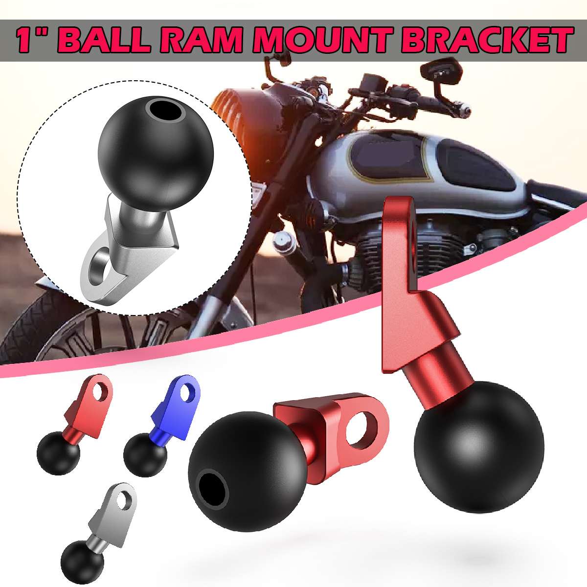 Rearview mirror mobile phone holder bracket Motorcycle Mirror Frame Base Mount with 9mm Hole and 1 Ball Head for B-272U