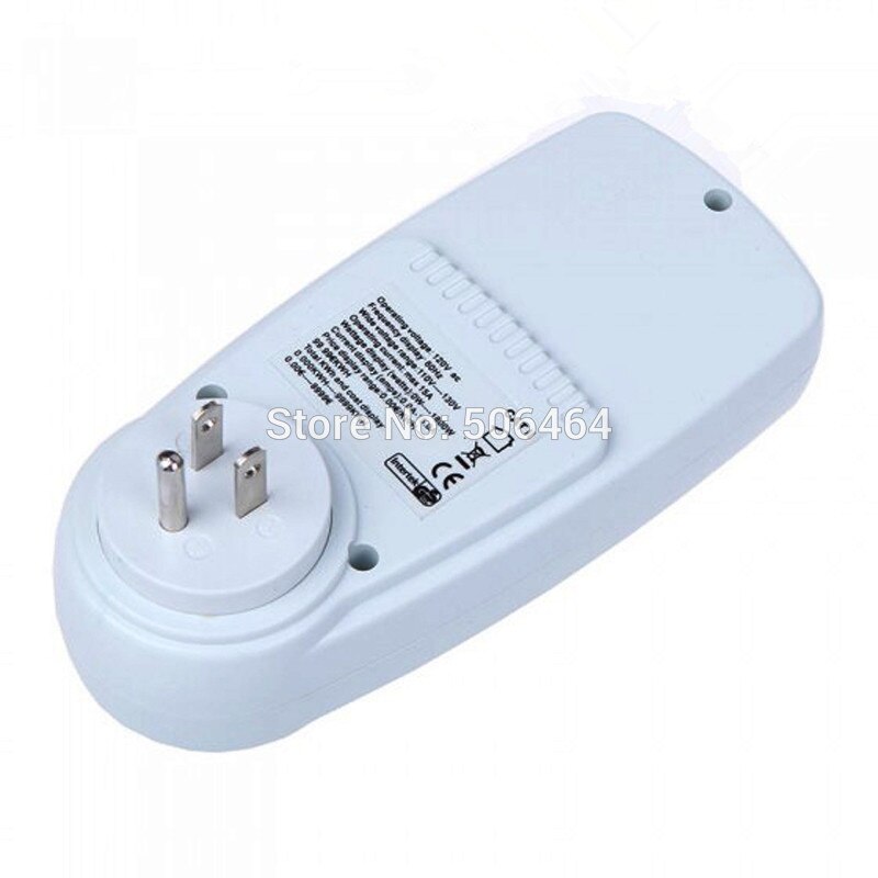 US Plug Power Energy Watt Voltage Amp Meter LCD Monitor Overload Display