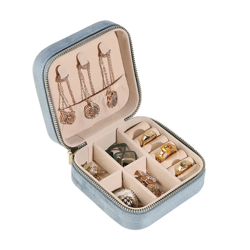Caja de almacenamiento de joyería, caja de , adorno hecho a mano, embalaje, pendiente, collar, anillo, estuche organizador de joyería de China continental