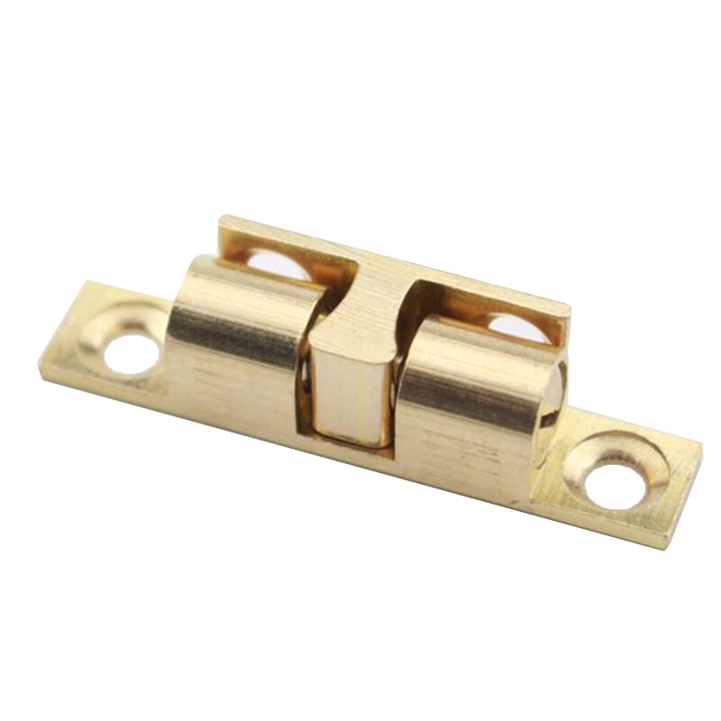 4Pcs 60mm Brass Double Ball Catch Cabinet Door Latch All Copper Touch Beads Lock Door Spring Clip Cabinet Door Catches