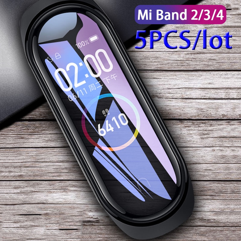 5 Stks/partij 3D Full Screen Protector Voor Xiaomi Mi Band 4 5 Beschermende Film Op De Xiomi Mi Band 2 3 4 Band2 Band3 Band4 Niet Glas