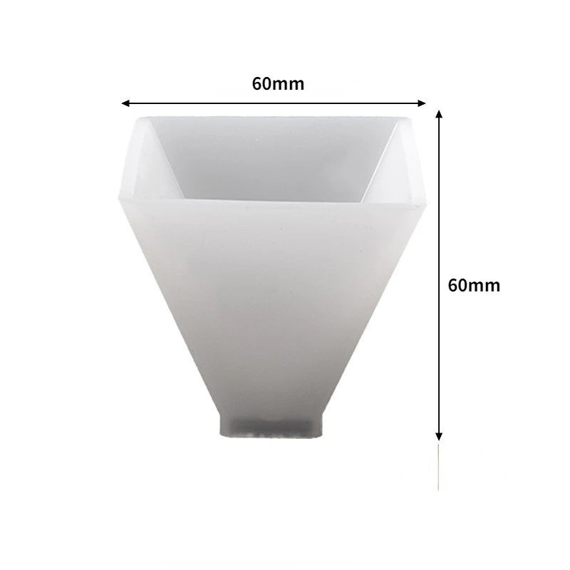 Moule pyramide 3D en Silicone, pour bricolage, cristal UV époxy, cône triangulaire cubique, décoration de la maison, Arts et artisanat pour modèle en résine: GRIS