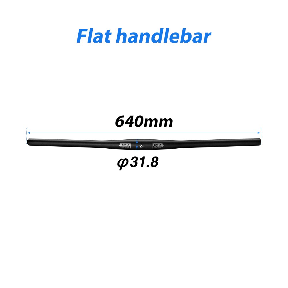 UNO Bicycle Handlebar MTB Bike Handlebar 640/680/720/740/760/780/800mm Alu Handlebar For Bicycle Rise Flat Bar Bycicle Parts: 31.8x640mm flat bar