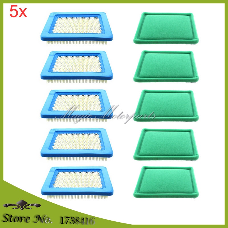 5x filtre à Air et pré-filtre pour Briggs & Stratton 399959 491588S 494245 5043 5043D 5043K JOHN DEERE AM116236 TORO 119-1909