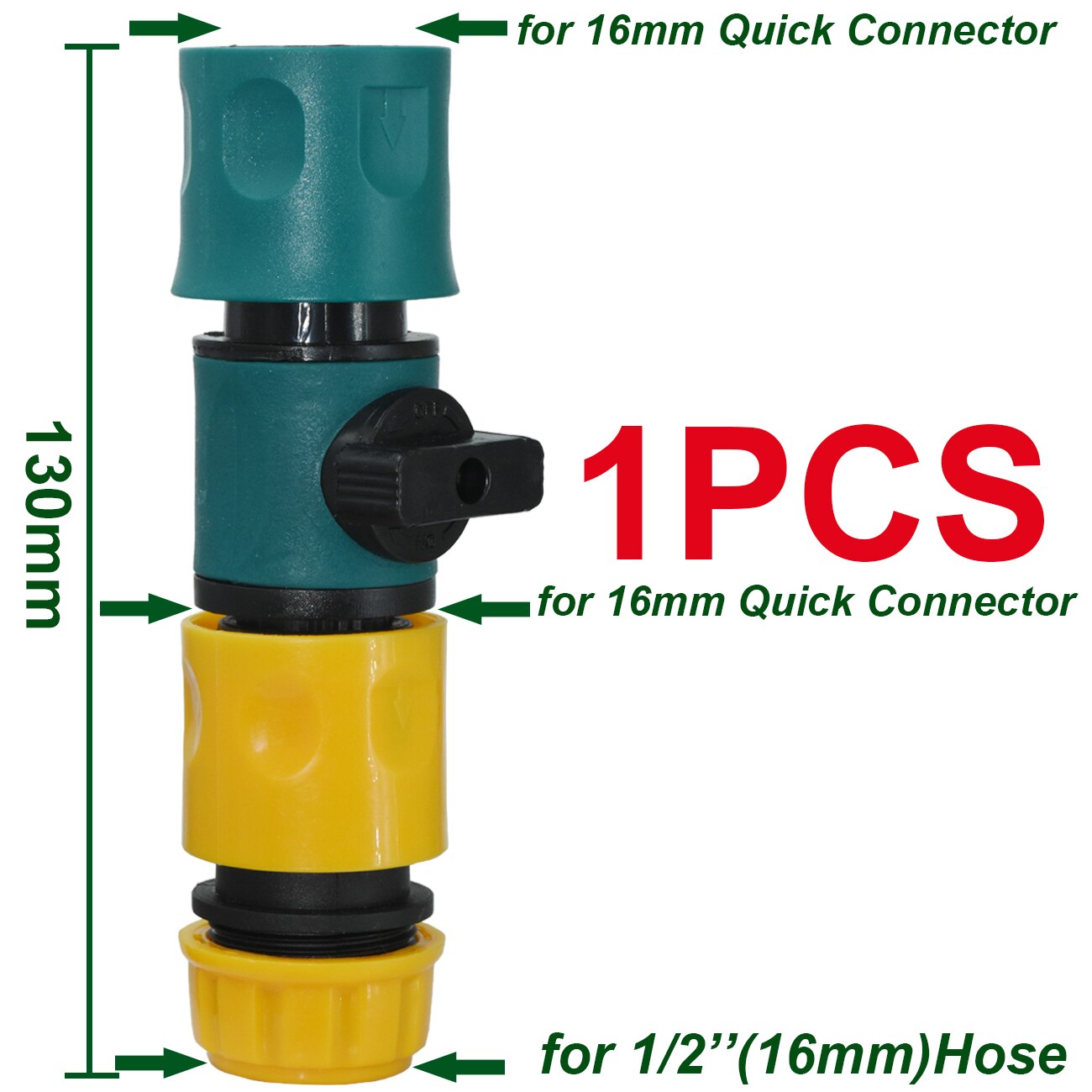KESLA Garden Quick Connector Coupling w/ Shut Off Valve Switch Irrigation Watering 16mm 20mm Hose Pipe Adapter Fittings Repair
