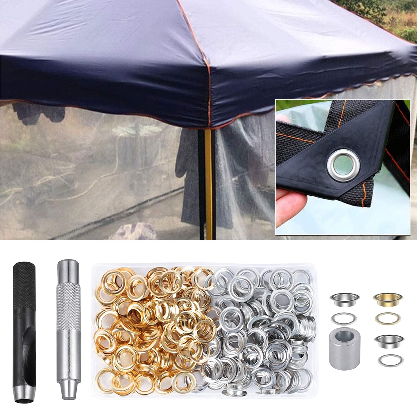 Grommets Oogjes Lederen Tassen Grommet Setting Tool Canvas Met Opbergdoos